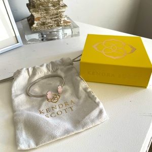 Kendra Scott Silver Bracelet in Rose Quartz